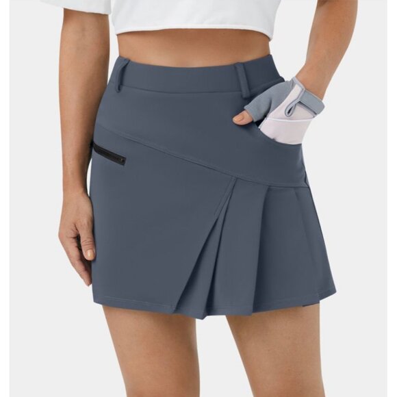 Halara High Waisted Sz XS Pocket Pleated Golf Skirt Night Sea. Worn once. - Picture 1 of 8